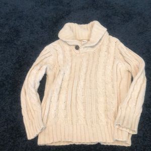 Old Navy 4T Aran cream cable knit sweater